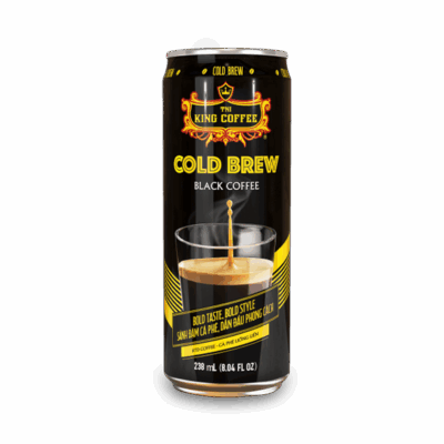 Cà Phê Đen Cold Brew Uống Liền KING COFFEE - Lon 238ml - Lốc 6 lon