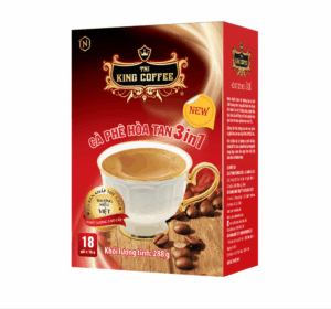 Cà Phê Hòa Tan 3IN1 KING COFFEE - Hộp 18 gói x 16g